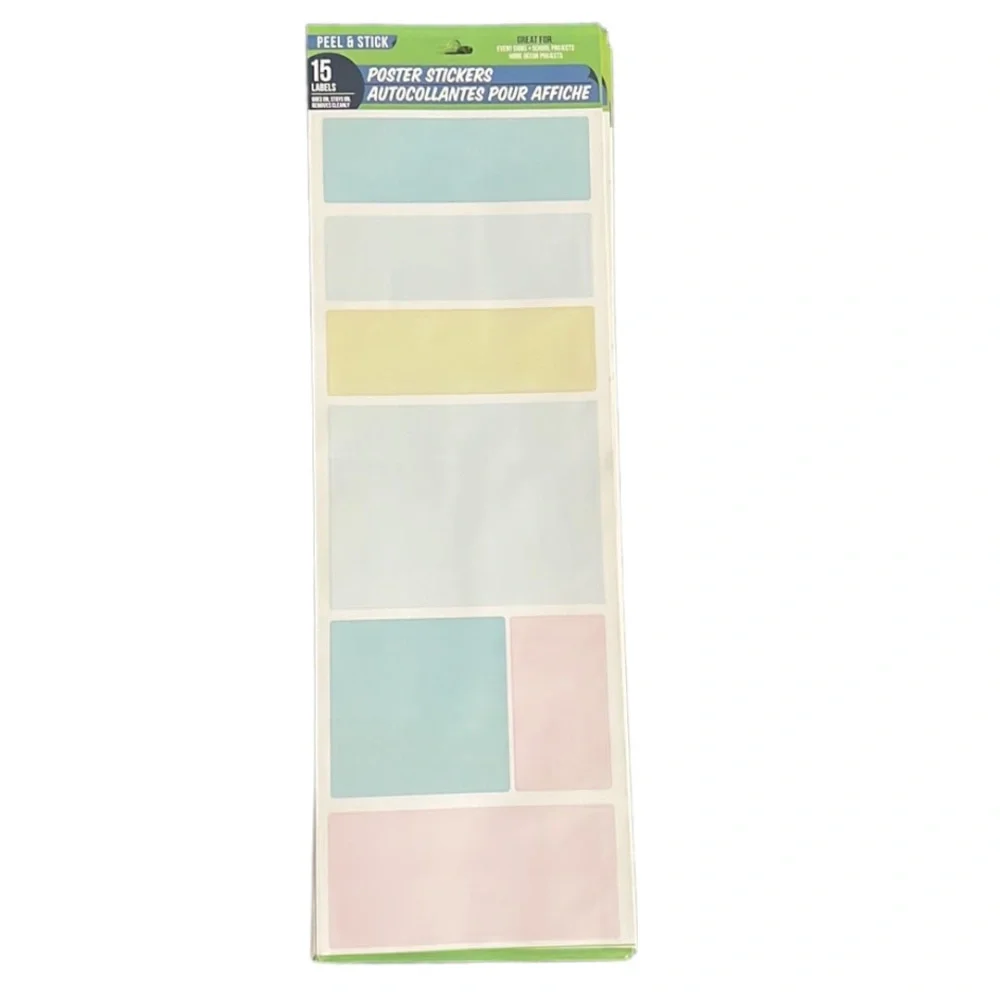 Peel and Stick poster labels By Green Brier Lot of 4 NEW